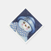 Snowman Napkins Cute Kerstfeestay Servetten (Hoek)