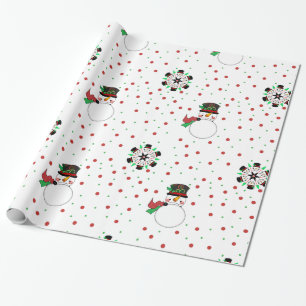 Snowman-omslagpapier voor kerstmis cadeaupapier