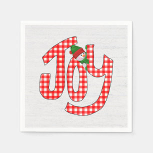 Snowman On Gingham Joy Servet