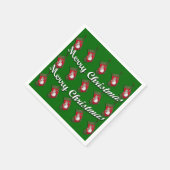 Snowman op kerst met rust op groen servetten (Hoek)