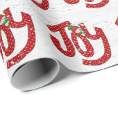 Snowman op Polka Dot Joy Cadeaupapier (Rol Hoek)