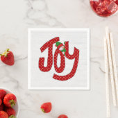 Snowman op Polka Dot Joy Servet (Insitu)