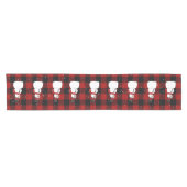 Snowman op Red Black Buffalo Play Korte Tafelloper (Horizontaal)