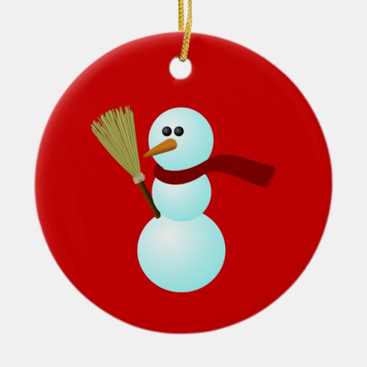 SnowMan Ornament 5 (Personaliseren) (Voorkant)