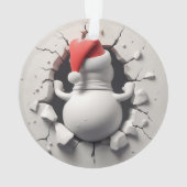 Snowman Ornament Back Festive Design (dos)
