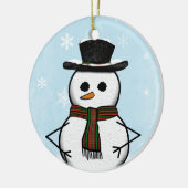 Snowman Ornament (dubbelzijdig) (Links)