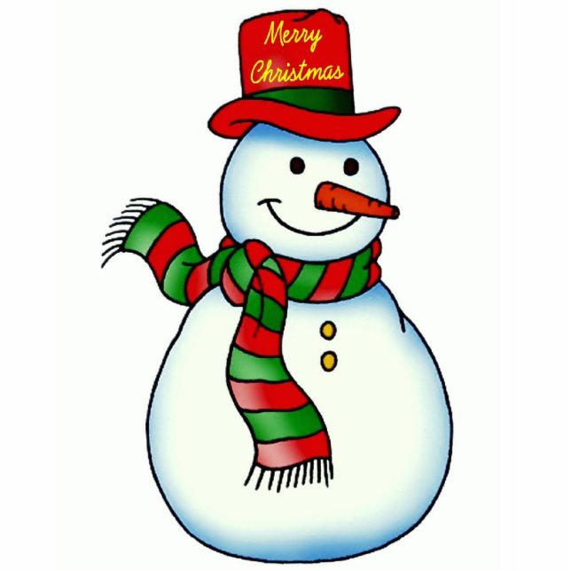 Snowman Ornament Fotobeeldje Ornament (Voorkant)