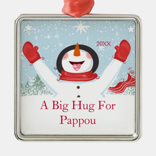 Snowman Ornament van Pappou voor Kerstmis (Voorkant)