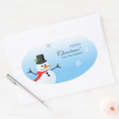 Snowman Ovale Sticker (Envelop)