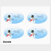 Snowman Ovale Sticker (Vel)