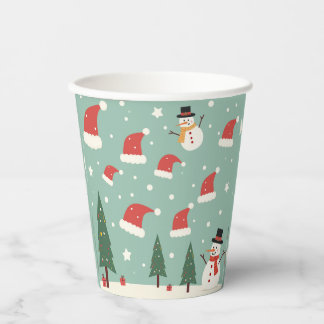 Snowman Paper Cup die perfect is voor een vakantie Papieren Bekers