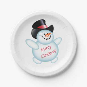 Snowman Papieren Bordje
