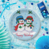 Snowman Papieren Bordje (Feest)