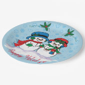 Snowman Papieren Bordje (Gekanteld)
