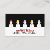 Snowman parade, kerstfeest Ticket uitnodiging Informatiekaartje (Voorkant)
