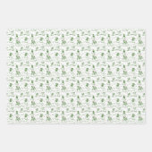 Snowman parade toilet - blauw groen rood inpakpapier vel (Voorkant)