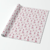 Snowman parade toilet - rood cadeaupapier (Uitgerold)