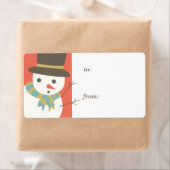 Snowman Party Gift Label Labels (Insitu)