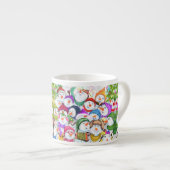 Snowman Party Kerst Espresso Cup Espresso Kop (Voorkant rechts)