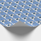 Snowman Patroonontwerp Cadeaupapier (Hoek)