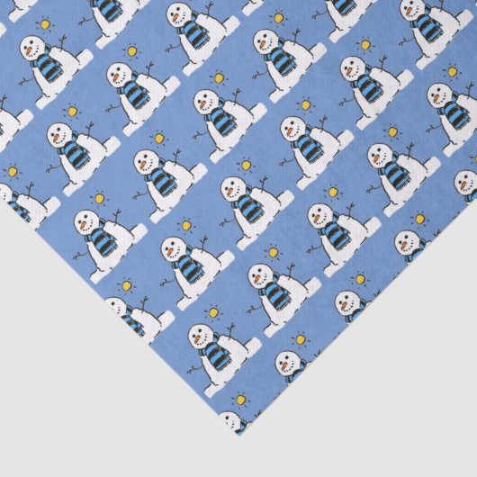 Snowman Patroonontwerp Tissuepapier (Detail)