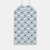 Snowman pattern cadeaulabel (Voorkant)