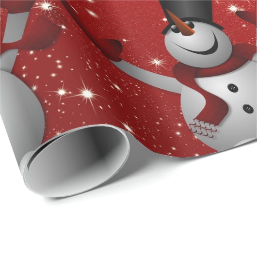 Snowman Pattern Cadeaupapier (Rol Hoek)