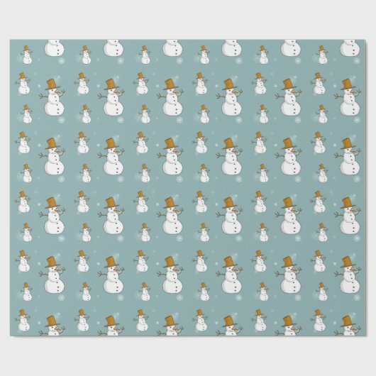 Snowman Pattern Cadeaupapier (Vlak)
