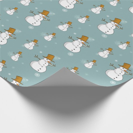 Snowman Pattern Cadeaupapier (Hoek)