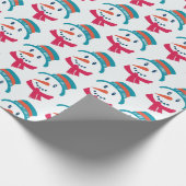 Snowman Pattern Kerstcadeau Cadeaupapier (Hoek)