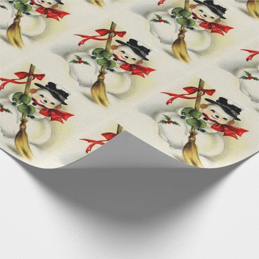 Snowman Pattern Kerstmis Cadeaupapier (Hoek)