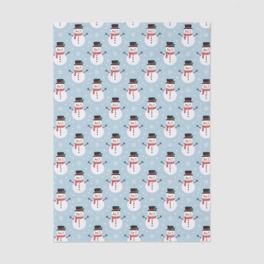 Snowman pattern tissuepapier (Voorkant)