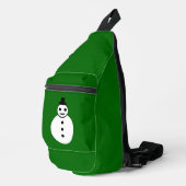 Snowman Patterned glimlachen Sling Bag (Rechterhoek)