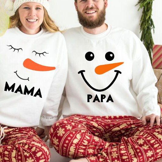 Snowman personnalisé "PAPA" Sweat - shirt à capuch