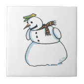 Snowman petite carreaux en céramique (Devant)