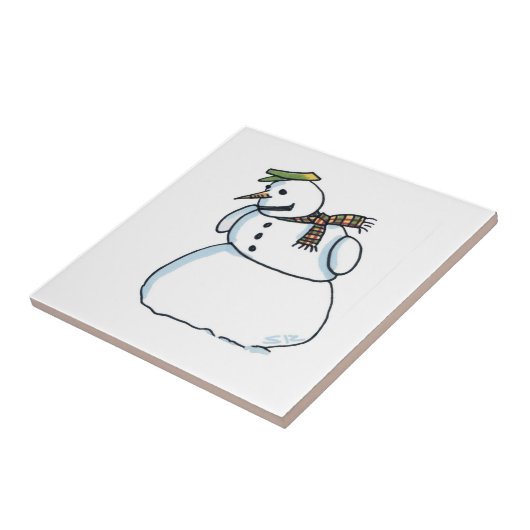 Snowman petite carreaux en céramique (Côté)