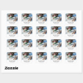 Snowman Photo Christmas Return Address Sticker (Vel)