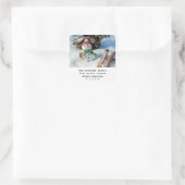 Snowman Photo Noël Retour Adresse Sticker (Sac)