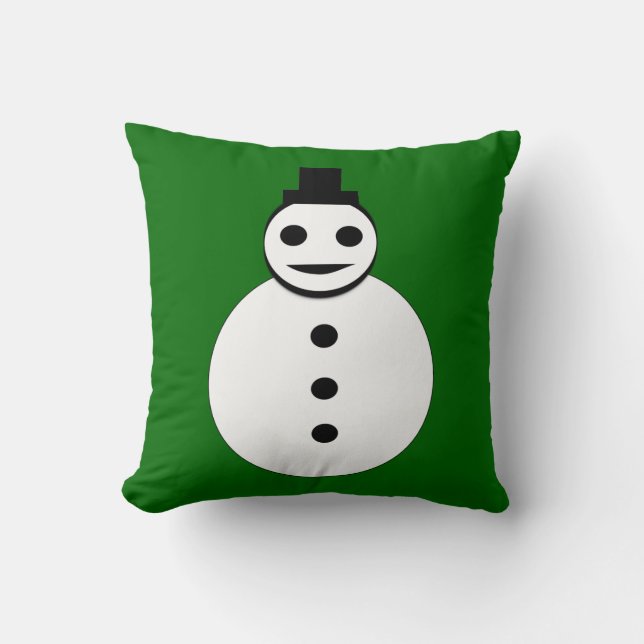Snowman Pillow glimlachen Kussen (Voorkant)