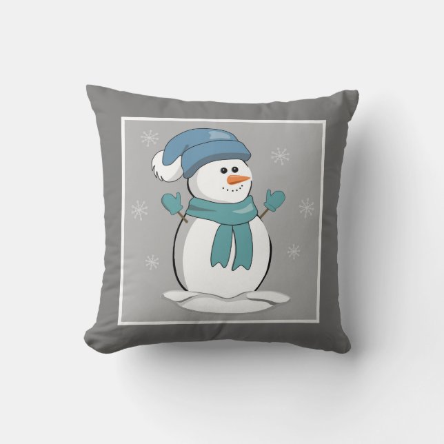 Snowman Pillow Kussen (Voorkant)