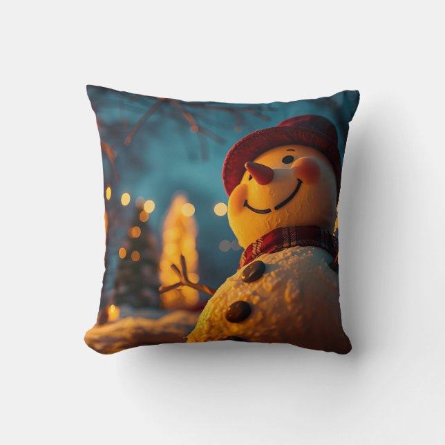 Snowman pillow kussen (Voorkant)