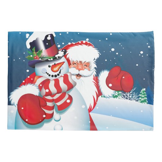 Snowman Pillowcase Kussensloop (Achterkant)