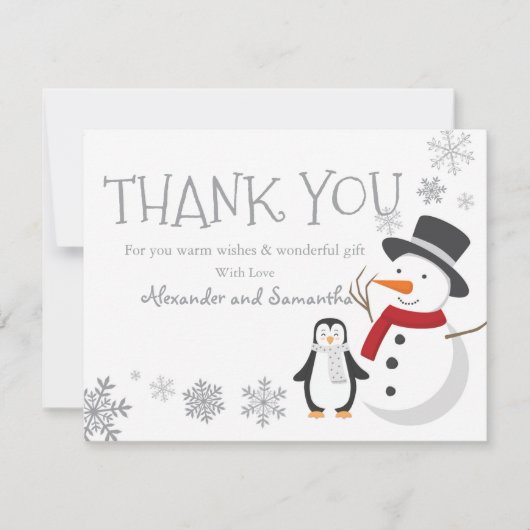 Snowman pinguin Winter Wonderland (Voorkant)