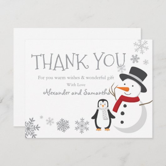 Snowman pinguin Winter Wonderland (Voorkant / Achterkant)