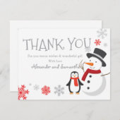 Snowman pinguin Winter Wonderland (Voorkant / Achterkant)