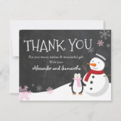 Snowman pinguin Winter Wonderland (Voorkant)