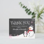 Snowman pinguin Winter Wonderland (Staand voorkant)
