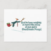 Snowman Poop Briefkaart (Voorkant)