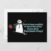 Snowman Poop Briefkaart (Voorkant / Achterkant)