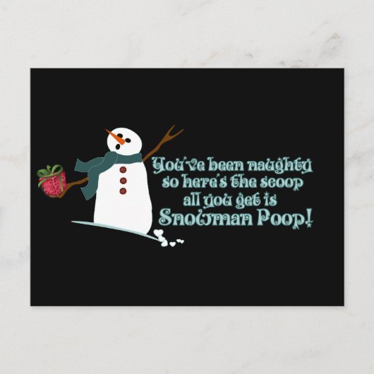 Snowman Poop Briefkaart (Voorkant)